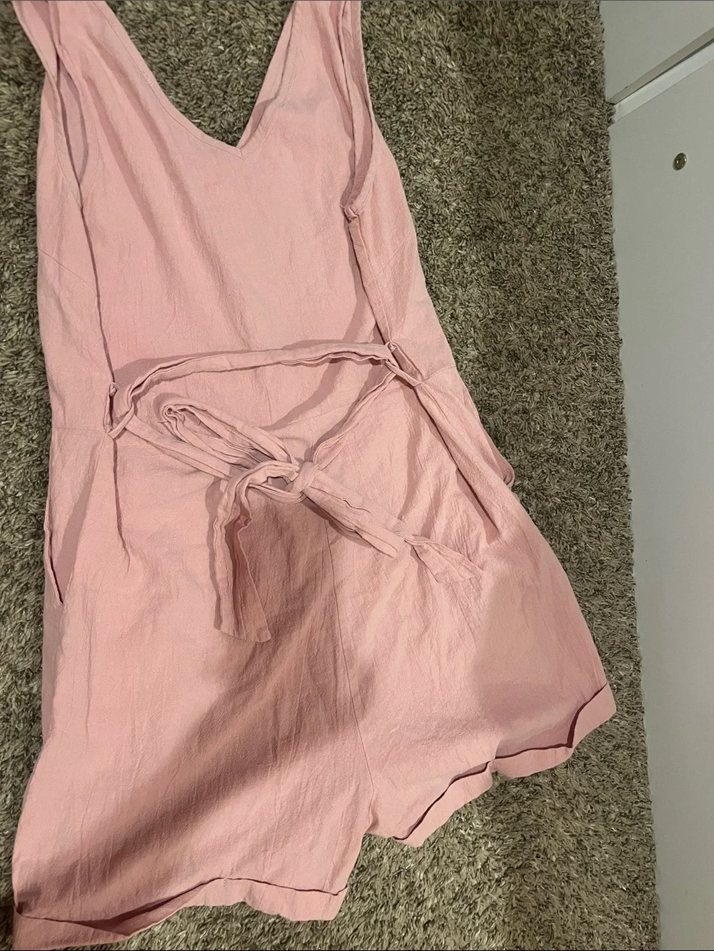 SHEIN Pink Button-Front Sleeveless Kids Romper (REMOVING SOON)